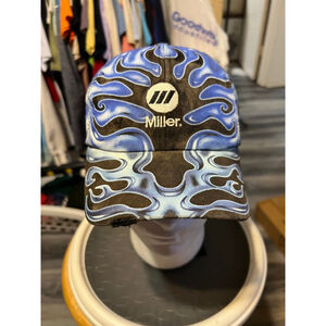 Men's Miller Black Blue Flame One Size Snapback Hat
